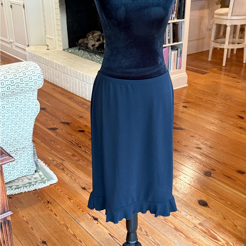 Elegant Black Midi Skirt